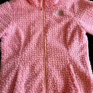 Girls, 12, North Face, Full Zip Fleece. Pink